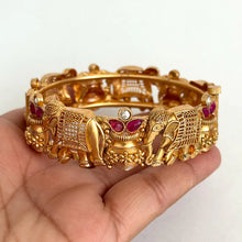 Ruby Gold single Kada bangle 1pc, Indian Amrapali bangles,Antique bangles,Temple Jewelry, South indian bangles Bridal Bangles,Indian Wedding