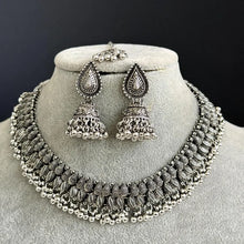 Oxidized Necklace/Oxidized Indian Jewelry/Boho Jewelry/Bib Choker Necklace/Afghan necklace/Afghani jewelry/gypsy necklace/