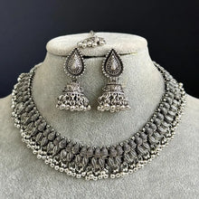 Oxidized Necklace/Oxidized Indian Jewelry/Boho Jewelry/Bib Choker Necklace/Afghan necklace/Afghani jewelry/gypsy necklace/