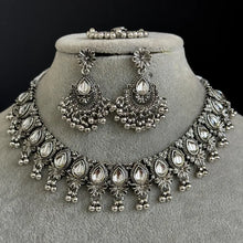 Oxidized Necklace/Oxidized Indian Jewelry/Boho Jewelry/Bib Choker Necklace/Afghan necklace/Afghani jewelry/gypsy necklace/