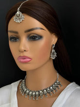 Oxidized Necklace/Oxidized Indian Jewelry/Boho Jewelry/Bib Choker Necklace/Afghan necklace/Afghani jewelry/gypsy necklace/