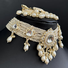White Pearl Kundan Necklace/Kundan Choker/Bollywood Jewelry/Indian jewelry/Pakistani necklace/ punjabi necklace/bridal/indian wedding