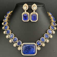 Indigo Blue Sabyasachi Victorian Doublet Necklace Indian Jewelry Sabyasachi Necklace Indian Choker Bridal Necklace Bollywood Jewelry