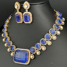 Indigo Blue Sabyasachi Victorian Doublet Necklace Indian Jewelry Sabyasachi Necklace Indian Choker Bridal Necklace Bollywood Jewelry