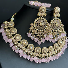 Pink Polki Kundan Choker set/Statement Choker Set/Indian Jewelry/Pakistani Jewelry set/Weddings necklace/Bridal necklace/Indian necklace