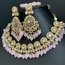 Pink Polki Kundan Choker set/Statement Choker Set/Indian Jewelry/Pakistani Jewelry set/Weddings necklace/Bridal necklace/Indian necklace