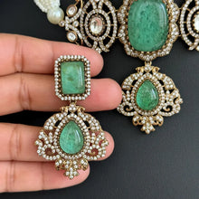 Victorian Moissanite polki Doublet Stone Choker Necklace, Sabyasachi Necklace, Statement Necklace, Semi Precious Designer necklace, Bridal