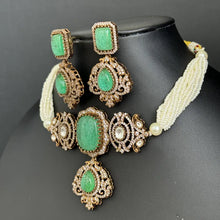 Victorian Moissanite polki Doublet Stone Choker Necklace, Sabyasachi Necklace, Statement Necklace, Semi Precious Designer necklace, Bridal
