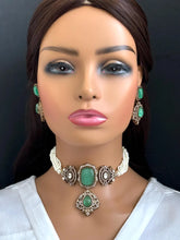 Victorian Moissanite polki Doublet Stone Choker Necklace, Sabyasachi Necklace, Statement Necklace, Semi Precious Designer necklace, Bridal