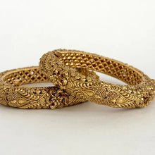 Gold Kada bangles 2pc, Indian Amrapali bangles, Antique bangles, Temple Jewelry, South indian bangles, Bridal Bangles, Indian Wedding
