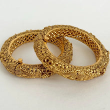 Gold Kada bangles 2pc, Indian Amrapali bangles, Antique bangles, Temple Jewelry, South indian bangles, Bridal Bangles, Indian Wedding
