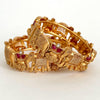 Ruby Gold single Kada bangle 1pc, Indian Amrapali bangles,Antique bangles,Temple Jewelry, South indian bangles Bridal Bangles,Indian Wedding
