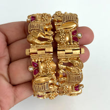 Ruby Gold single Kada bangle 1pc, Indian Amrapali bangles,Antique bangles,Temple Jewelry, South indian bangles Bridal Bangles,Indian Wedding