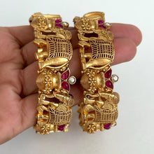 Ruby Gold single Kada bangle 1pc, Indian Amrapali bangles,Antique bangles,Temple Jewelry, South indian bangles Bridal Bangles,Indian Wedding