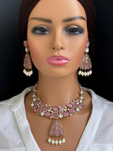 Pastel Pink Sabyasachi Victorian uncut Polki Necklace Indian Jewelry Sabyasachi Necklace Indian Bridal Necklace Bollywood Celebrity Jewelry