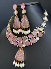 Pastel Pink Sabyasachi Victorian uncut Polki Necklace Indian Jewelry Sabyasachi Necklace Indian Bridal Necklace Bollywood Celebrity Jewelry