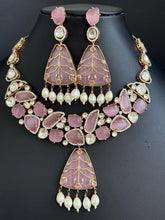 Pastel Pink Sabyasachi Victorian uncut Polki Necklace Indian Jewelry Sabyasachi Necklace Indian Bridal Necklace Bollywood Celebrity Jewelry