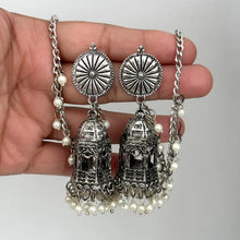 German Silver Earrings/Oxidized Earrings/Antique Silver/Silver Look Alike/Lightweight/Tribal/Afghani/Indian Jewelry/Boho Jewelry/Pakistani