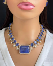 Indigo Blue Sabyasachi Victorian Doublet Necklace Indian Jewelry Sabyasachi Necklace Indian Choker Bridal Necklace Bollywood Jewelry