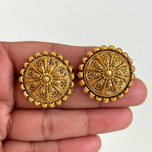 Gold Stud Earrings/Antique tops/Indian Studs/Indian Earrings/Temple Jewelry/South indian earrings/Bridal Jewelry/Indian wedding