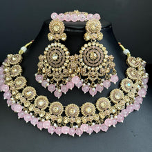Pink Polki Kundan Choker set/Statement Choker Set/Indian Jewelry/Pakistani Jewelry set/Weddings necklace/Bridal necklace/Indian necklace