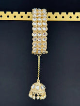 Kundan Openable Cuff Jhumka bracelet one size fit to sizes 2.4\2.6\2.8 Single Broad Bangle/Kundan Kada/statement bracelet/bridesmaid gifts