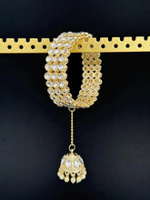 Kundan Openable Cuff Jhumka bracelet one size fit to sizes 2.4\2.6\2.8 Single Broad Bangle/Kundan Kada/statement bracelet/bridesmaid gifts