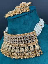 Gold Polki Kundan necklace/South Indian Jewelry/Temple Jewelry/Rajwada Necklace/Wedding necklace/Bridal necklace/Indian necklace