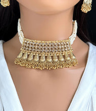 Gold Polki Kundan necklace/South Indian Jewelry/Temple Jewelry/Rajwada Necklace/Wedding necklace/Bridal necklace/Indian necklace