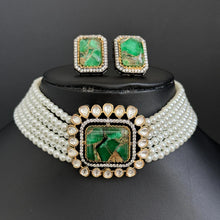 Victorian Marble Stone Polki Statement Choker, Sabyasachi Inspired Choker, Designer necklace, Indian Pakistani Jewelry for Wedding, Bridal