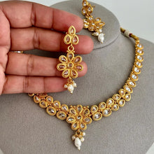 Gold Polki Kundan necklace/South Indian Jewelry/Temple Jewelry/Guttapusalu Necklace/Wedding necklace/Bridal necklace/Indian necklace