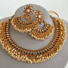 Gold Polki Kundan necklace/South Indian Jewelry/Temple Jewelry/Guttapusalu Necklace/Wedding necklace/Bridal necklace/Indian necklace