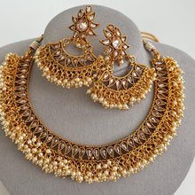 Gold Polki Kundan necklace/South Indian Jewelry/Temple Jewelry/Guttapusalu Necklace/Wedding necklace/Bridal necklace/Indian necklace