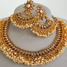 Gold Polki Kundan necklace/South Indian Jewelry/Temple Jewelry/Guttapusalu Necklace/Wedding necklace/Bridal necklace/Indian necklace