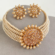 Pearl Polki Kundan necklace/Indian jewelry/Punjabi/Pakistani/Wedding necklace/Bridal necklace/Indian necklace