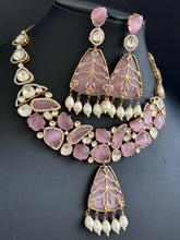 Pastel Pink Sabyasachi Victorian uncut Polki Necklace Indian Jewelry Sabyasachi Necklace Indian Bridal Necklace Bollywood Celebrity Jewelry