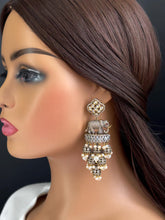 Victorian CZ Diamond Elephant Large Jhumka/Statement Earrings\CZ Indian Jhumka/Pakistani Jewelry/Indian Earring/Indian wedding/Gift for her