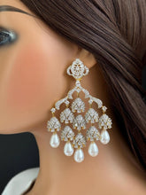 Statement CZ Pearl Premium quality AD Earrings/Victorian earrings/CZ Earrings/Indian Jewelry/Sabyasachi /Pakistani/Punjabi\Coctail Earrings