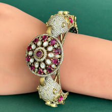 Moissanite Polki CZ Diamond Elephant Single openable Kada bangle,One Size can fit to 2.6 2.8 ,Premium collection,Sabyasachi Jewelry,Designer