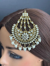 Kundan Pearl Passa, Jhoomer, Side tikka Indian Punjabi Pakistani wedding jewelry, jewelry, Hair accessories