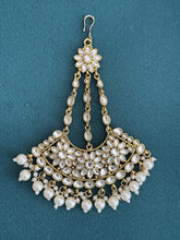 Kundan Pearl Passa, Jhoomer, Side tikka Indian Punjabi Pakistani wedding jewelry, jewelry, Hair accessories