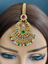 Large Gold Polki Maang tikka/ Indian Jewelry/ Indian Wedding Jewelry/ Pakistani Jewelry/ Jhoomer/ Matha patti/ Indian forehead jewelry