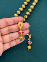 Long gold plated Matar Mala Necklace/Indian Long Necklace/Pakistani Jewelry/Necklace Mala/Indian/South Indian Mala/Indian Wedding/Rani Haar