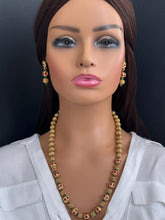 Long gold plated Matar Mala Necklace/Indian Long Necklace/Pakistani Jewelry/Necklace Mala/Indian/South Indian Mala/Indian Wedding/Rani Haar