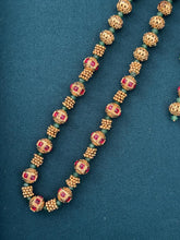 Long gold plated Matar Mala Necklace/Indian Long Necklace/Pakistani Jewelry/Necklace Mala/Indian/South Indian Mala/Indian Wedding/Rani Haar