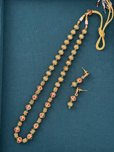 Long gold plated Matar Mala Necklace/Indian Long Necklace/Pakistani Jewelry/Necklace Mala/Indian/South Indian Mala/Indian Wedding/Rani Haar