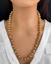 Long gold plated Matar Mala Necklace/Indian Long Necklace/Pakistani Jewelry/Necklace Mala/Indian/South Indian Mala/Indian Wedding/Rani Haar