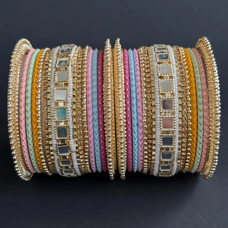 Bollywood Style Indian Fancy Bangles/Punjabi bangles Set/Bridal bangles/Wedding bangles/Pakistani bangles/Festive bangles/Stone Bangles