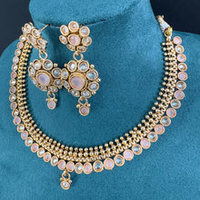 Gold Polki Kundan necklace/South Indian Jewelry/Temple Jewelry/gold necklace/Rajwadi Necklace/Indian Wedding necklace/Bridal necklace