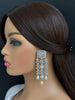 Neeru Bajwa inspired American Diamond earrings, CZ diamond earrings, AD earrings, Statement earrings, Indian Pakistani jewelry, Gifts for he